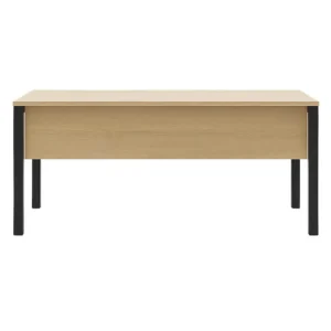 Ahşap dokulu ön paneliyle önden görünümde Elegant masa