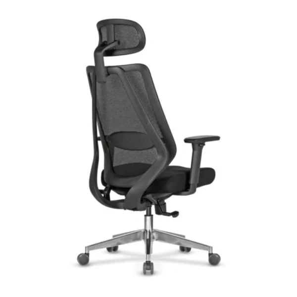 Nexa 1172; file arka panel, ayarlanabilir başlık, ergonomik bel desteği ve metal yıldız ayaklı yönetici koltuğu