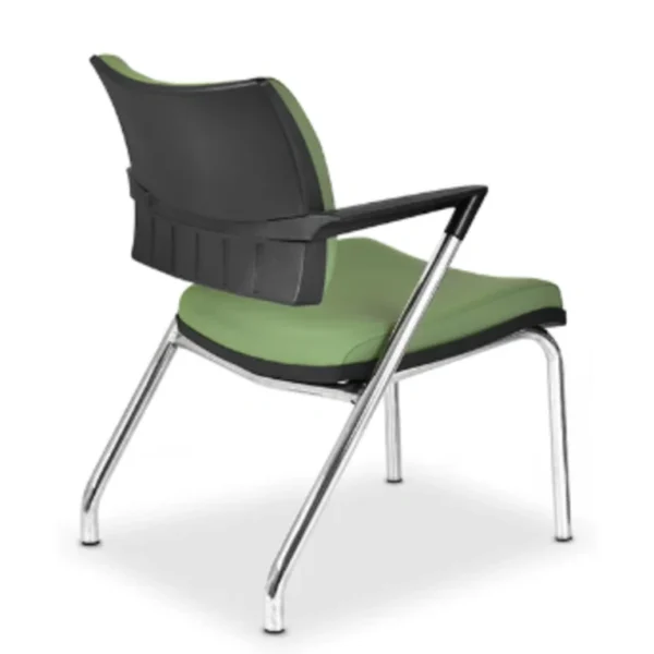 Bend toplantı koltuğu arka görünüm; siyah arka kabuk ve kolçak bağlantıları