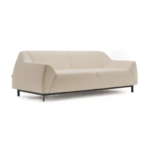 Diana ofis kanepesi üç çeyrek açı; zarif kavisli kol tasarımı.