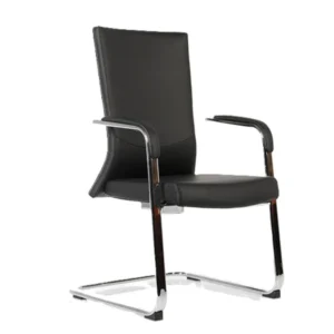 Düz çizgilere sahip siyah Magnus misafir koltuğu—şık yönetici tarzı.