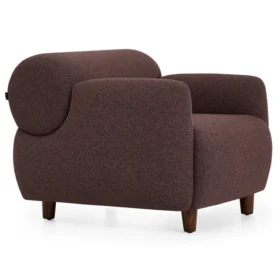 Mora tekli ofis koltuğu; yuvarlatılmış hatlar ve konfor odaklı tasarım.