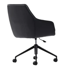 Naro toplantı koltuğu arka görünüm, kompakt sırt ve tekerlekli yıldız ayak.