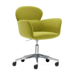 PERA ofis toplantı koltuğu – üç çeyrek açı, kompakt ve estetik.