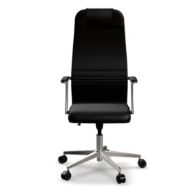 Sit10 siyah makam koltuğu krom kolçak ve ayak detayları