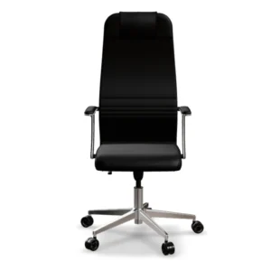 Sit10 siyah makam koltuğu krom kolçak ve ayak detayları