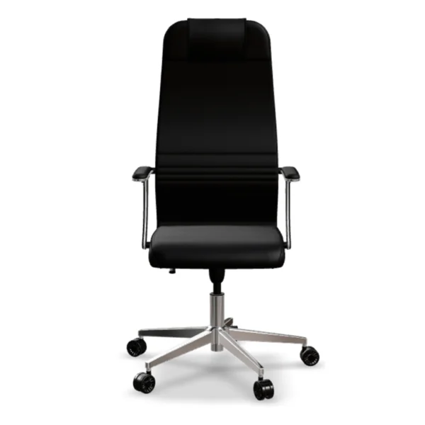 Sit10 siyah makam koltuğu krom kolçak ve ayak detayları