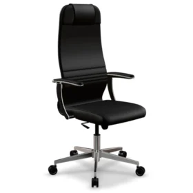 Sit10 yüksek sırtlı deri görünümlü siyah yönetici koltuğu pln-1185