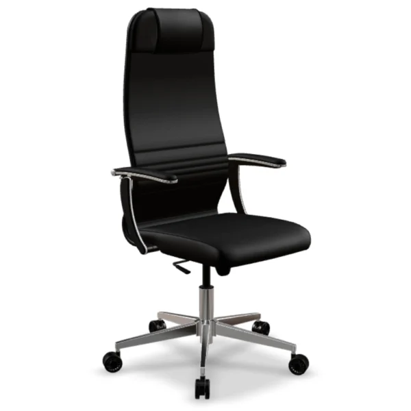 Sit10 yüksek sırtlı deri görünümlü siyah yönetici koltuğu pln-1185