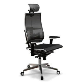 Yoga tam ortopedik fileli yönetici koltuğu siyah pln-1186