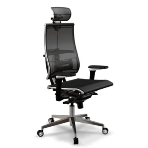 Yoga tam ortopedik fileli yönetici koltuğu siyah pln-1186